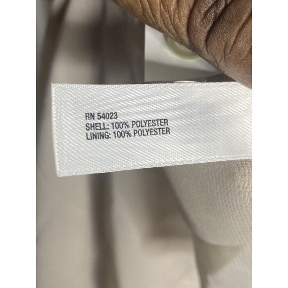 Gap Womens Top Beige Ruffle Blouse Sleeveless Shirt Sleeveless Size Medium - Picture 7 of 10